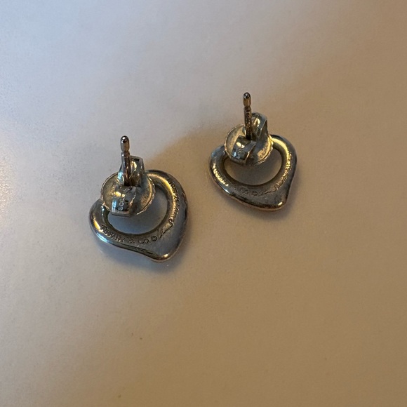 Tiffany Elsa Peretti® Open Heart Stud Earrings in Silver - Picture 3 of 4